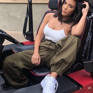 Oversized green joggers